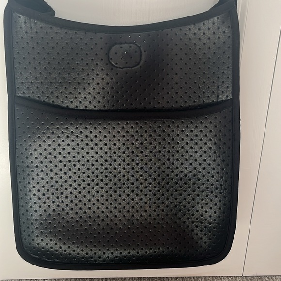 Messenger Bag in Black Neoprene - Picture 2 of 9